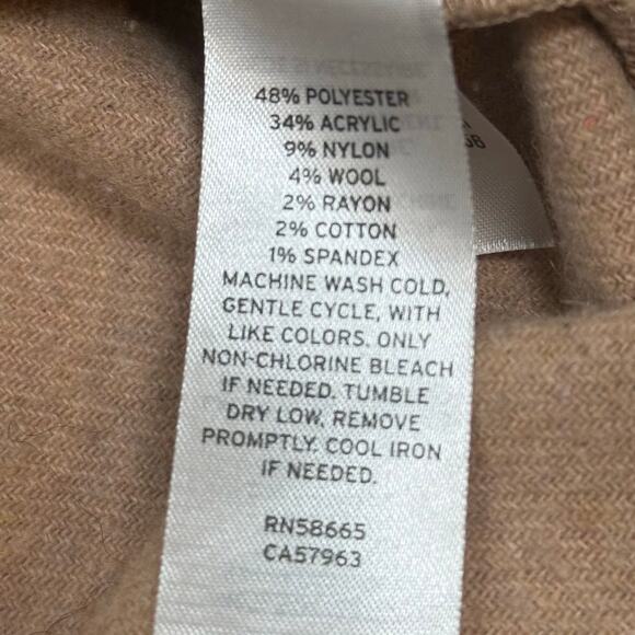 BP Oversized Button Down Shirt Women’s Small Tan Pocket Shirt Jacket - Picture 4 of 7